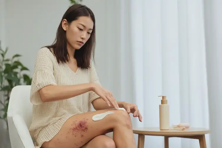 女生大腿上有濕疹能靠自己自愈嗎(圖2)