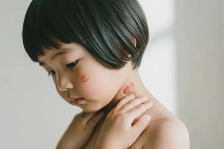 小孩脖子上长湿疹能靠自己自愈吗(图1)
