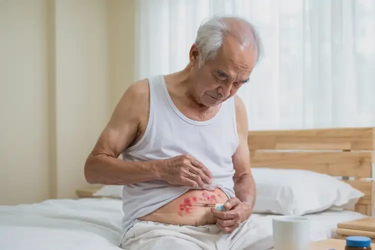 老人肚子偶爾長(zhǎng)濕疹可不可以徹底自愈(圖3)