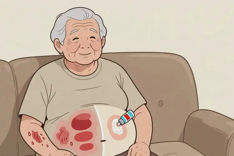 高齡老人肚子出濕疹能夠徹底治愈嗎(圖1)