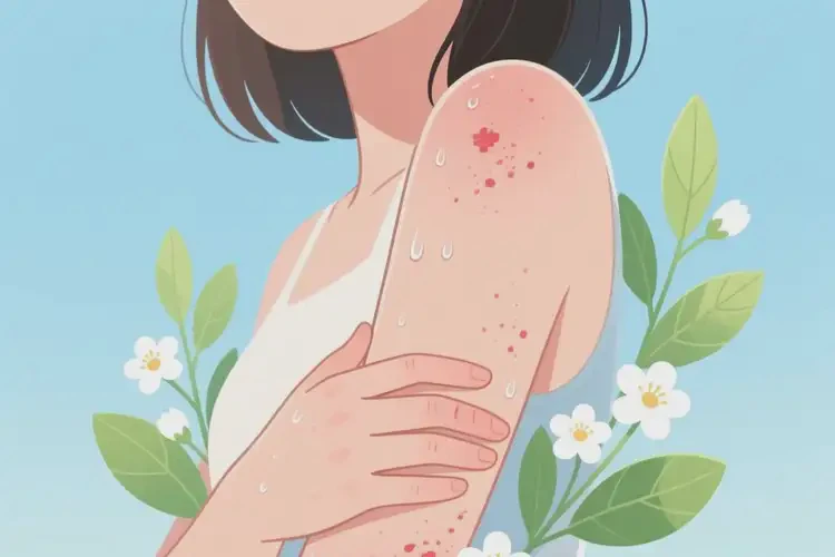 女人手臂偶爾長濕疹可以徹底自愈嗎(圖3)