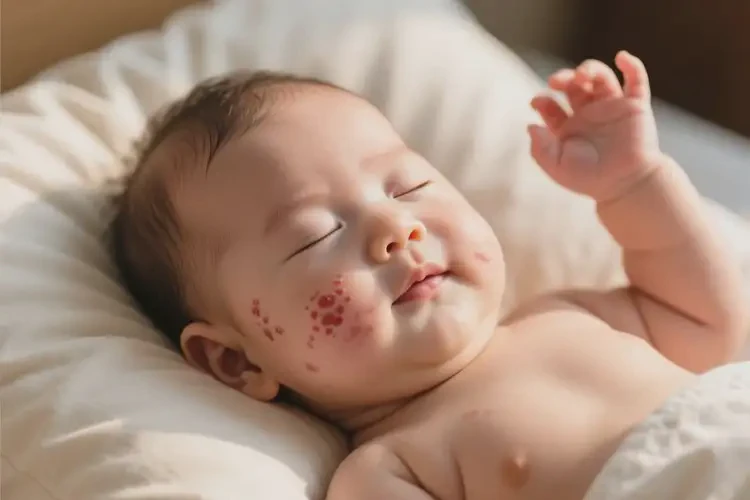 幼兒面部偶爾長濕疹不管它會自己痊愈嗎(圖1)