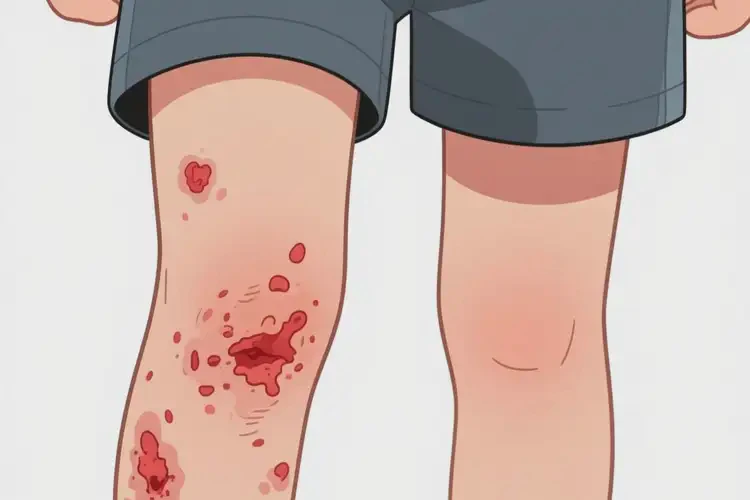 小学生大腿起湿疹不管它会自己自愈吗(图3)