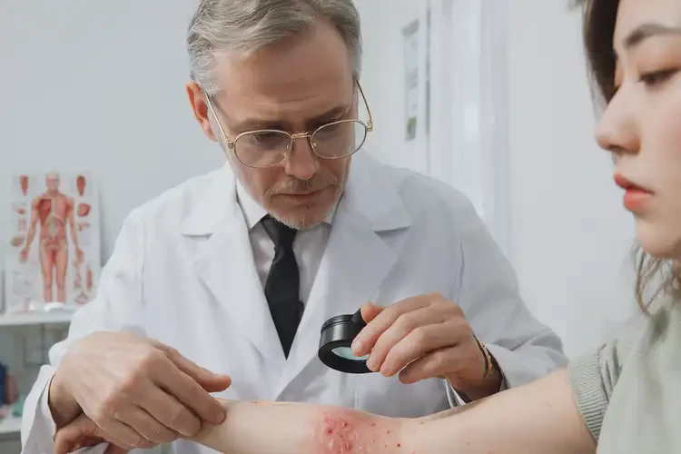 女人手臂上起湿疹不管它会自己好吗(图3)