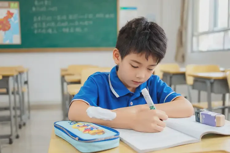 小學(xué)生手臂上有濕疹不管它會(huì)自己自愈嗎(圖1)