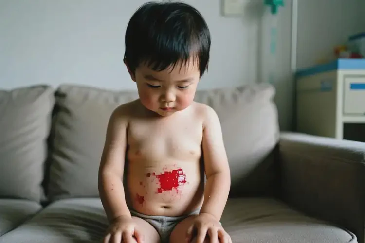 小孩肚子上出现湿疹不管它会自己痊愈吗(图2)