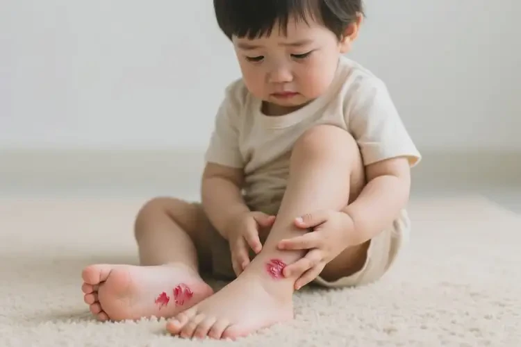 小孩腳上經(jīng)常起濕疹能夠徹底治愈嗎(圖3)