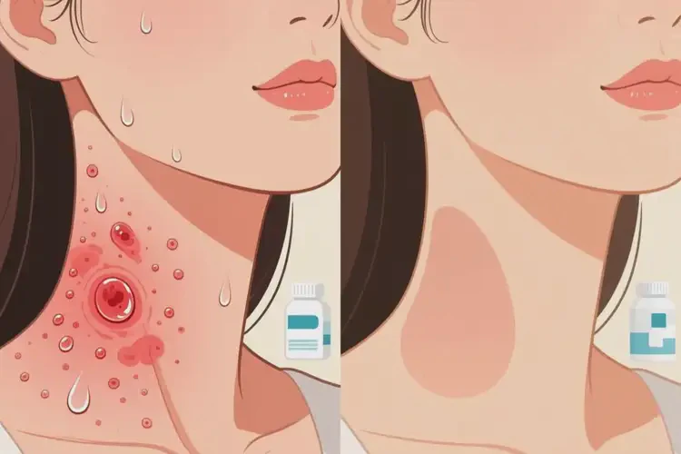 女人脖子容易起濕疹可以徹底自愈嗎(圖2)