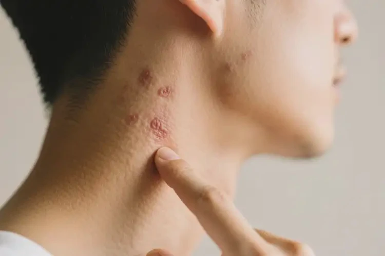 男人脖子上偶尔长湿疹能够彻底治愈吗(图3)