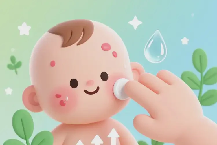 小儿脸上经常起湿疹不管它会自己好吗(图1)