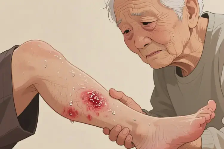 老人小腿長濕疹不管它會(huì)自己痊愈嗎(圖3)