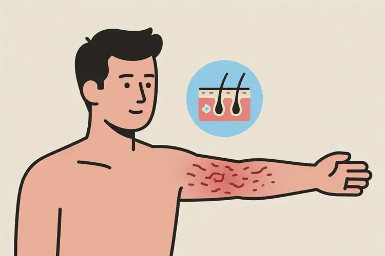 男性手臂容易长湿疹能靠自己自愈吗(图2)