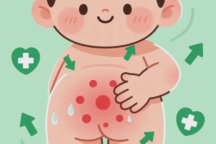 儿童屁股起湿疹不管它会自己痊愈吗(图1)