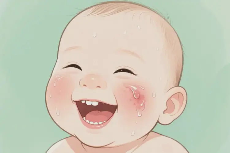 嬰幼兒臉上出現(xiàn)濕疹能靠自己自愈嗎(圖1)