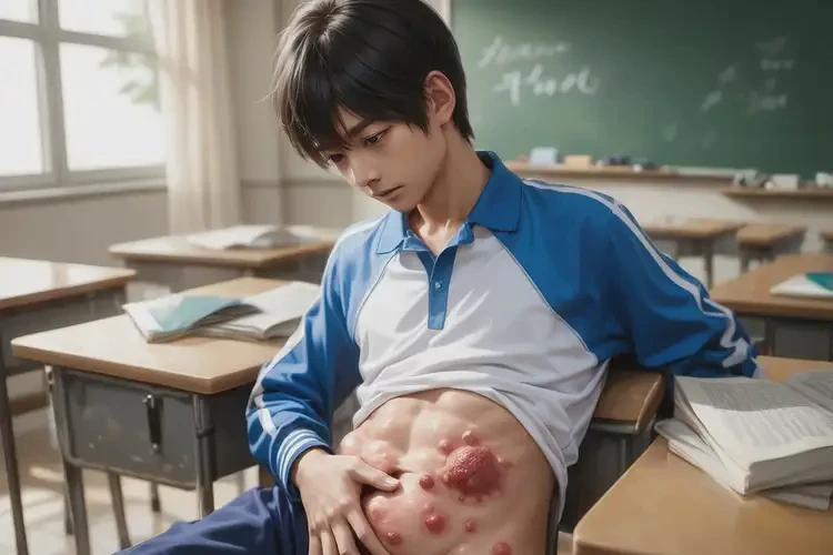 中學生肚子長濕疹不管它會自己好嗎(圖3)