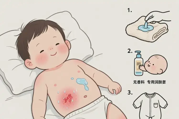 孩子肚子上起濕疹可以徹底自愈嗎(圖2)