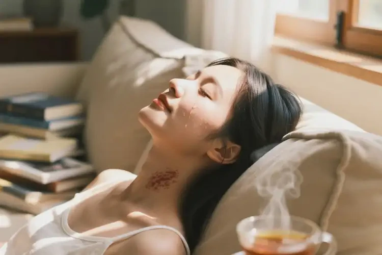 女生脖子偶尔长湿疹不管它会自己自愈吗(图2)