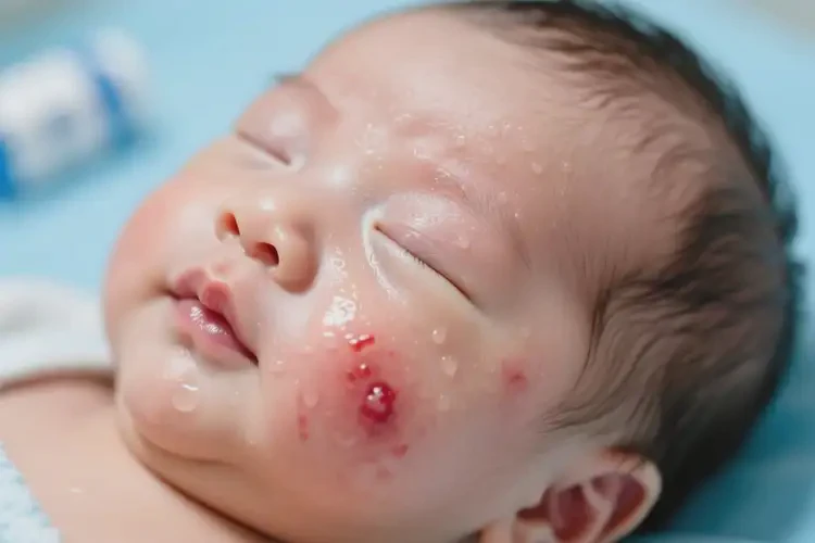 嬰兒臉上長濕疹可以徹底自愈嗎(圖2)