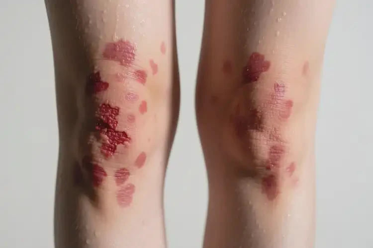 女人小腿上出現(xiàn)濕疹不管它會自己自愈嗎(圖3)