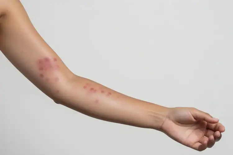 女生手臂上經(jīng)常起濕疹不管它會(huì)自己痊愈嗎(圖1)