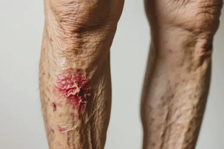 高齡老人小腿有濕疹不管它會自己痊愈嗎(圖1)