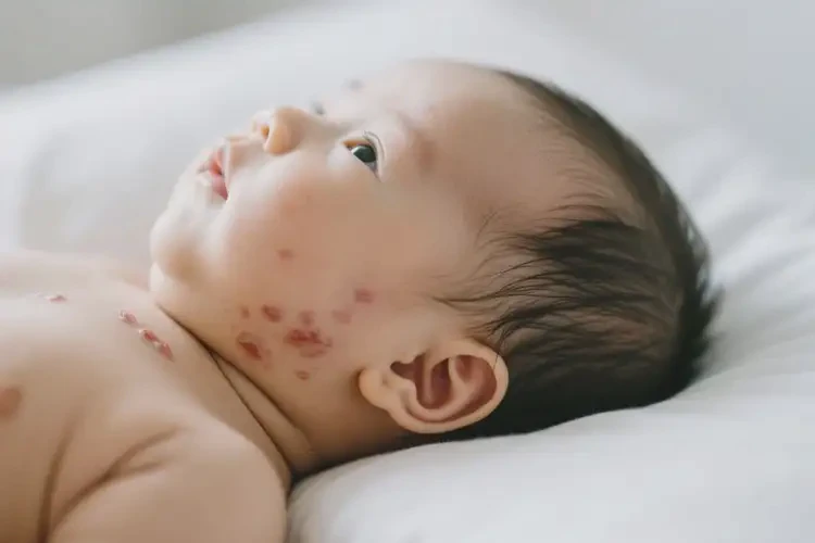 嬰兒脖子有濕疹不管它會(huì)自己好嗎(圖4)