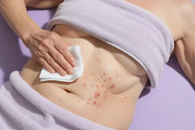 老年人肚子長(zhǎng)濕疹能夠徹底治愈嗎(圖1)