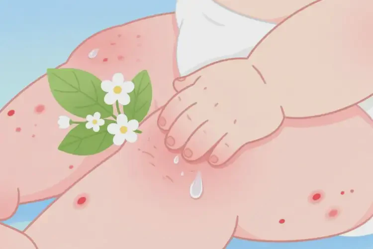 寶寶大腿上出濕疹不管它會(huì)自己好嗎(圖2)