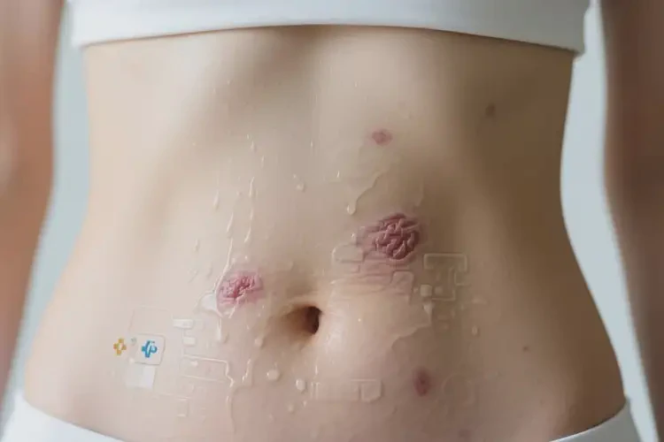 女性肚子容易長(zhǎng)濕疹不管它會(huì)自己好嗎(圖1)