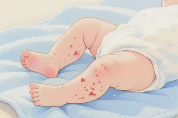 新生兒大腿容易長(zhǎng)濕疹不管它會(huì)自己自愈嗎(圖4)