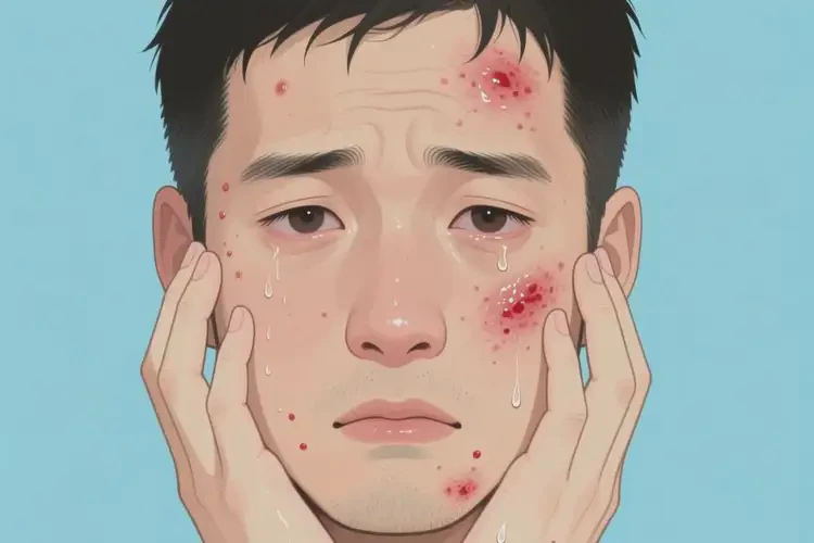 男人面部起濕疹可以徹底自愈嗎(圖2)