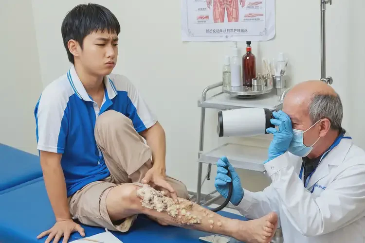 中學生小腿上長濕疹不管它會自己自愈嗎(圖2)