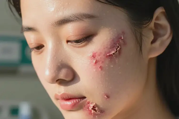 女生臉上長(zhǎng)濕疹可以徹底自愈嗎(圖1)