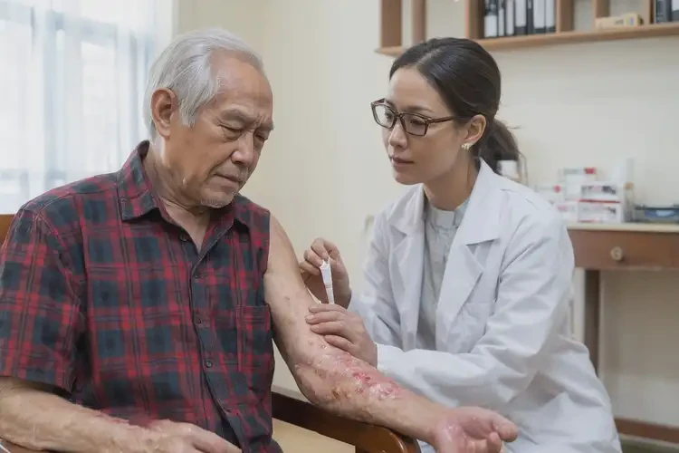 老年人身上偶爾起濕疹不管它會(huì)自己痊愈嗎(圖3)