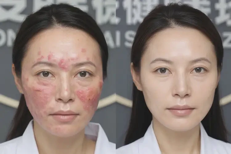 女生面部起濕疹不管它會自己好嗎(圖1)