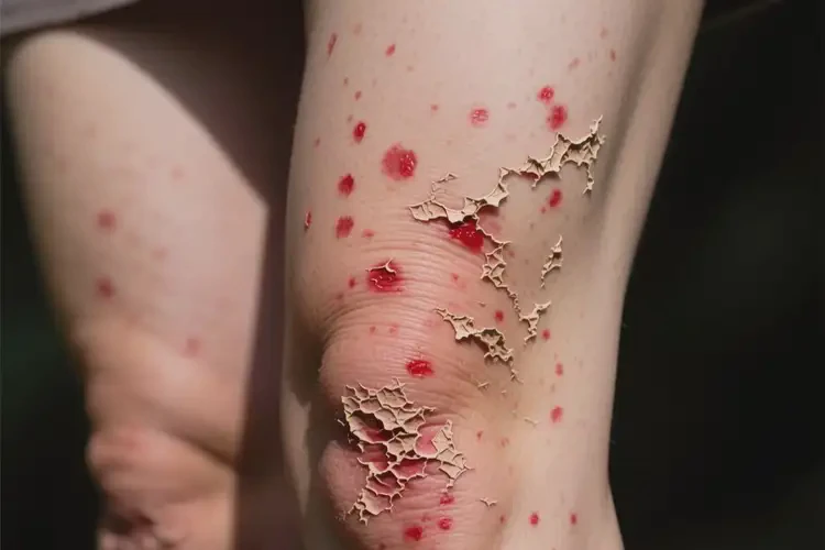 女性大腿容易起湿疹不管它会自己好吗(图1)