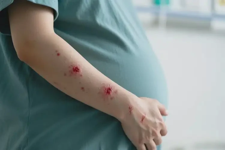 產(chǎn)婦手臂上經(jīng)常起濕疹不管它會(huì)自己痊愈嗎(圖4)