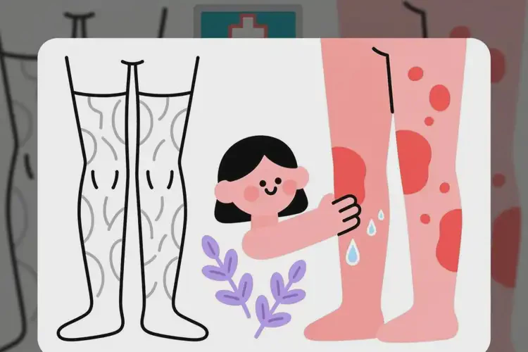 儿童小腿上容易起湿疹不管它会自己好吗(图1)