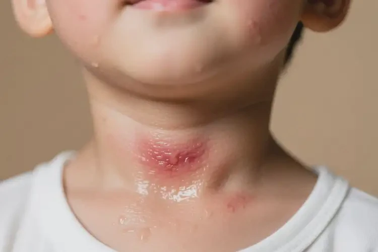 孩子脖子上长湿疹能靠自己自愈吗(图1)