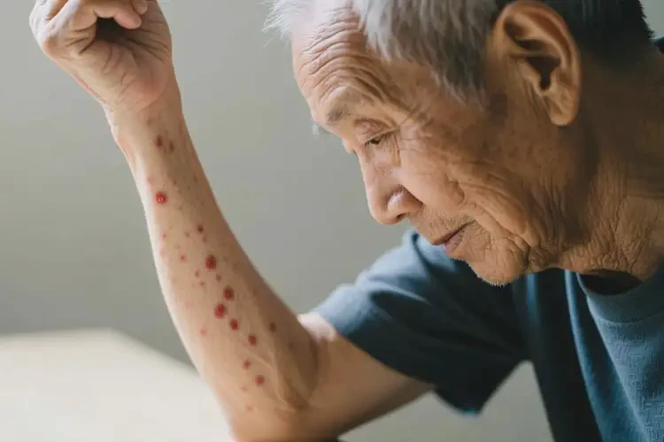 老人手臂長濕疹不管它會自己自愈嗎(圖2)