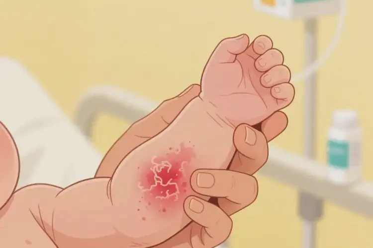 婴儿手臂起湿疹不管它会自己自愈吗(图2)