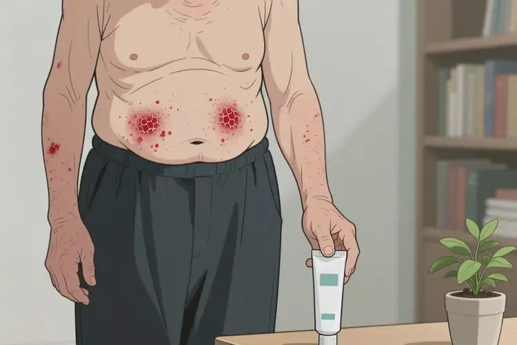 老人肚子上出湿疹可以彻底自愈吗(图1)