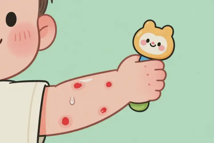 幼兒手臂出現(xiàn)濕疹不管它會自己好嗎(圖2)