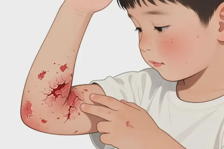 小儿手臂上起湿疹不管它会自己自愈吗(图3)