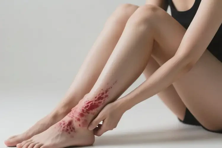 女人小腿出濕疹不管它會(huì)自己好嗎(圖2)