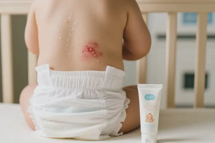 孩子屁股上起濕疹不管它會(huì)自己好嗎(圖1)