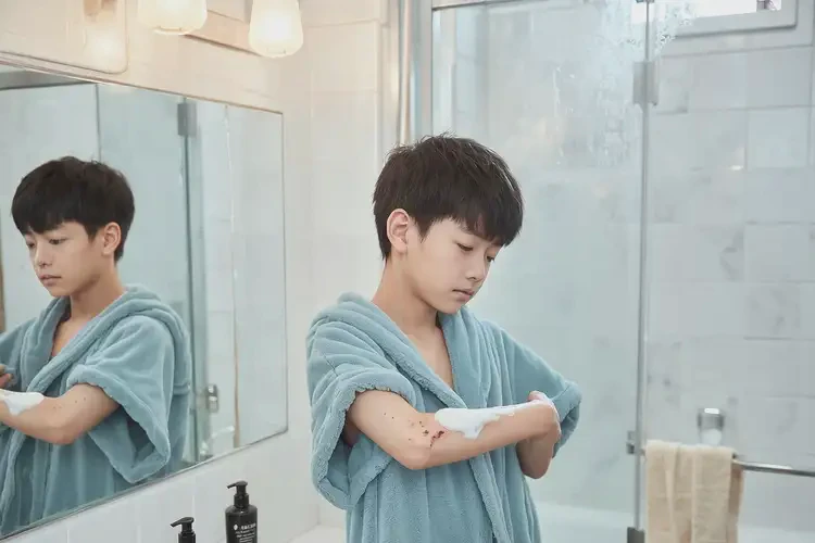 青少年手臂上起濕疹能夠徹底治愈嗎(圖1)