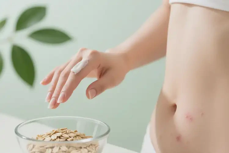 女生肚子上偶爾起濕疹能夠徹底治愈嗎(圖3)