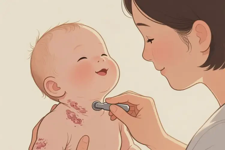 幼兒脖子出現(xiàn)濕疹不管它會自己自愈嗎(圖3)