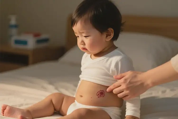 孩子肚子上出濕疹不管它會自己好嗎(圖2)
